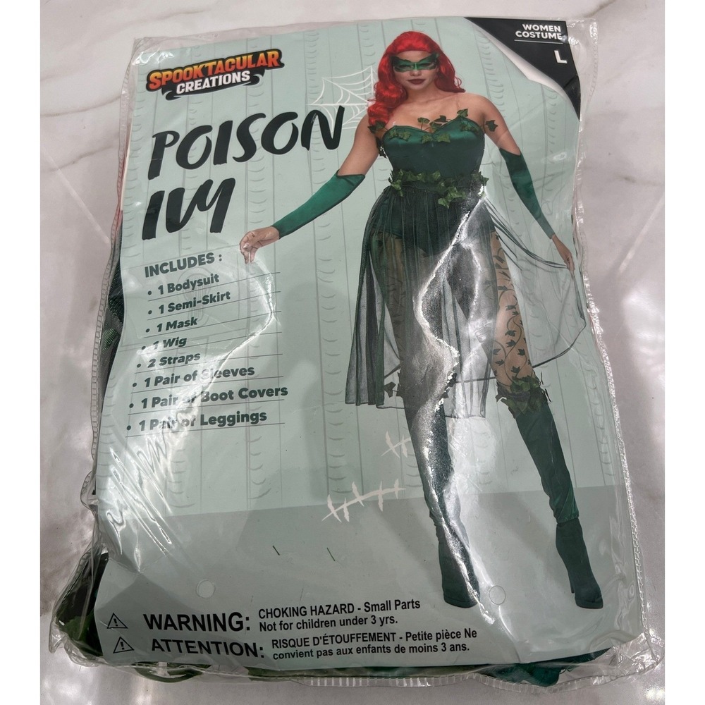 Spooktacular Creations Poison Ivy Costume Women Green Villain Large
